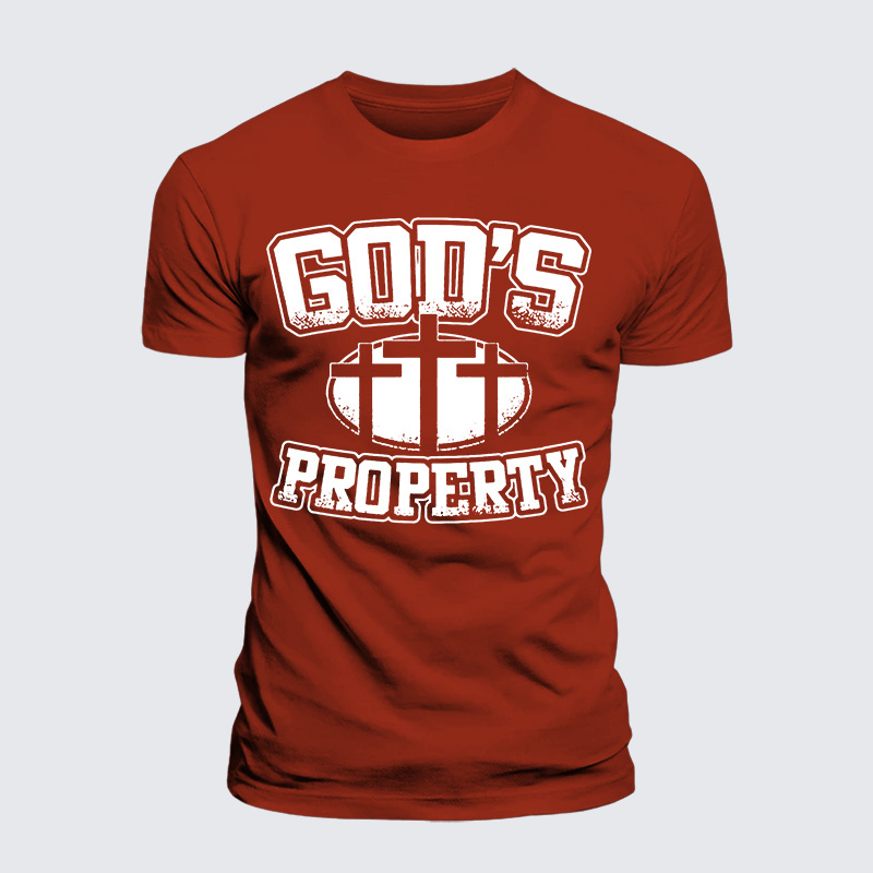 Property Of God Jesus God Christian Premium Mercerized Cotton Tee