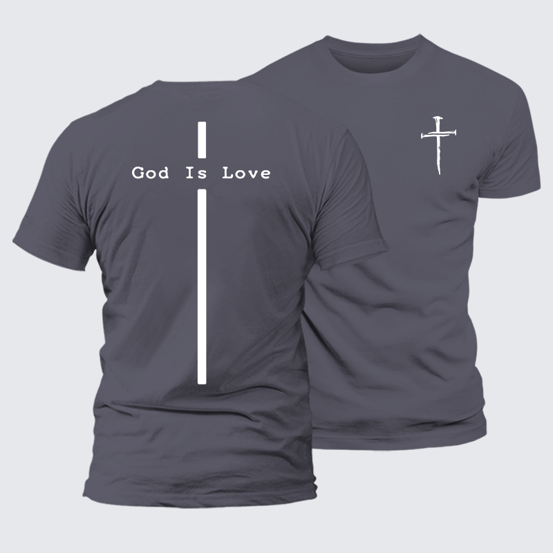 God Is Love Jesus God Christian Premium Mercerized Cotton Tee
