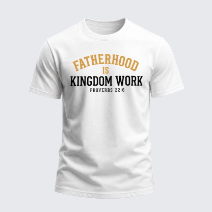 Heavyweight Cotton Tee - Fatherhood is Kingdom Work