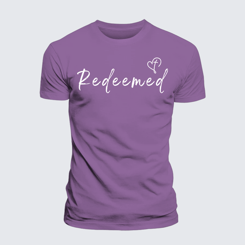 Redeemed Jesus God Christian Premium Mercerized Cotton Tee