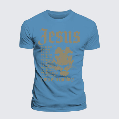 Jesus Is My God King Lord Jesus God Christian Premium Mercerized Cotton Tee