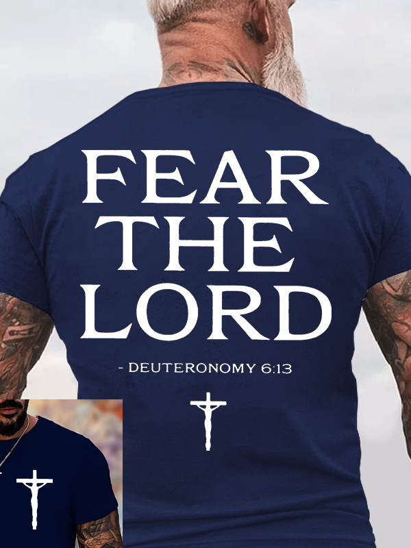 Fear The Lord Jesus God Christian Cotton T-Shirt