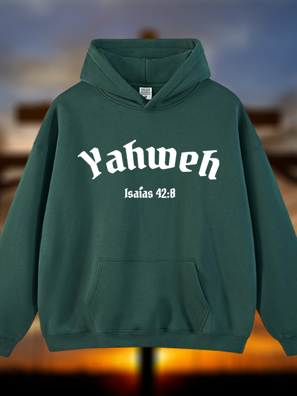 Yahweh Jesus God Christian Plush Fleece-Lined Hoodie