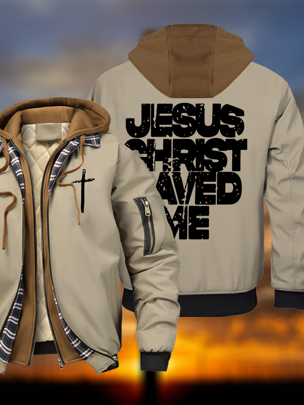 Jesus Christ Warm Hooded Bomber Jacket