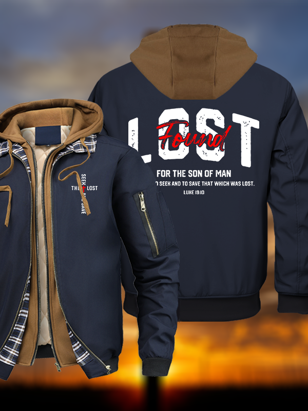 Seek And Save The Lost Warm Hooded Bomber Jacket