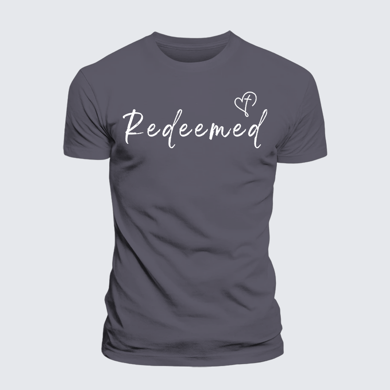 Redeemed Jesus God Christian Premium Mercerized Cotton Tee