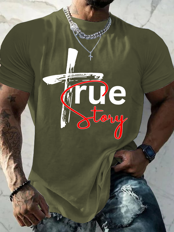 True Story Jesus God Christian Cotton T-Shirt