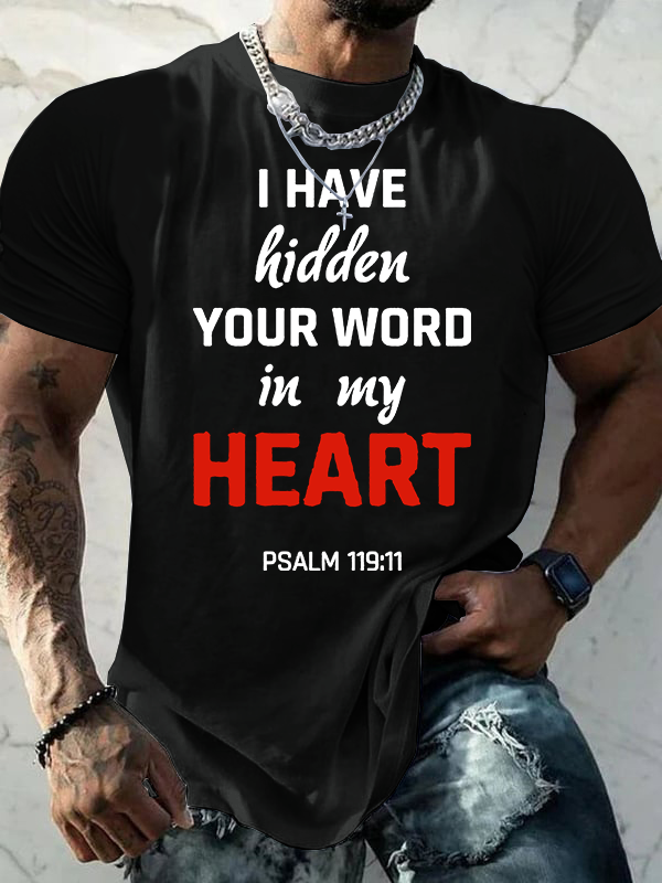 Classic Cotton Tee - I Have Hidden Your Word In My Heart -soulsbelief