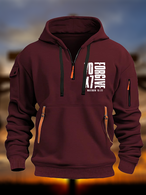 70×7 Forgive Jesus God Christian Zipper Hoodies