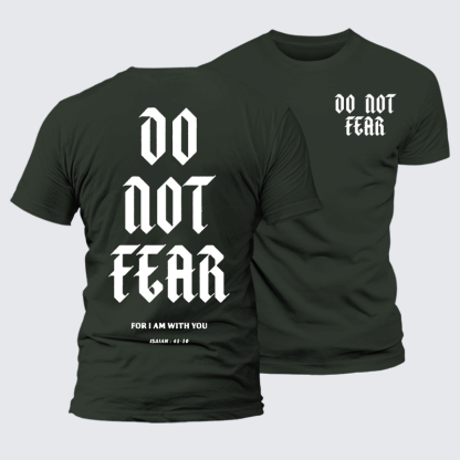 Do Not Fear Jesus God Christian Premium Mercerized Cotton Tee