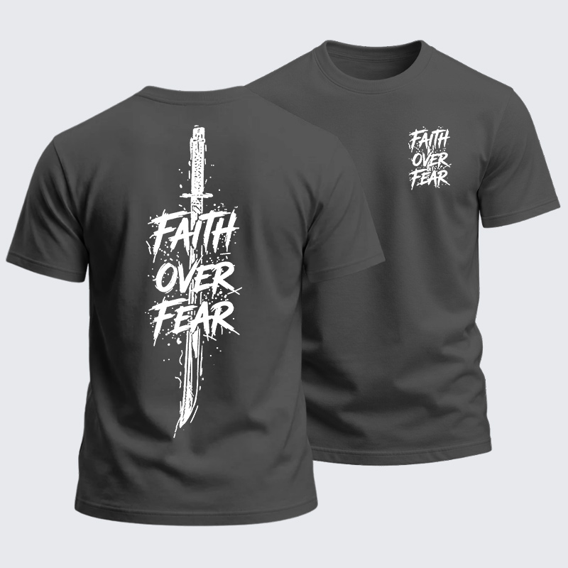 Heavyweight Cotton Tee - Faith Over Fear