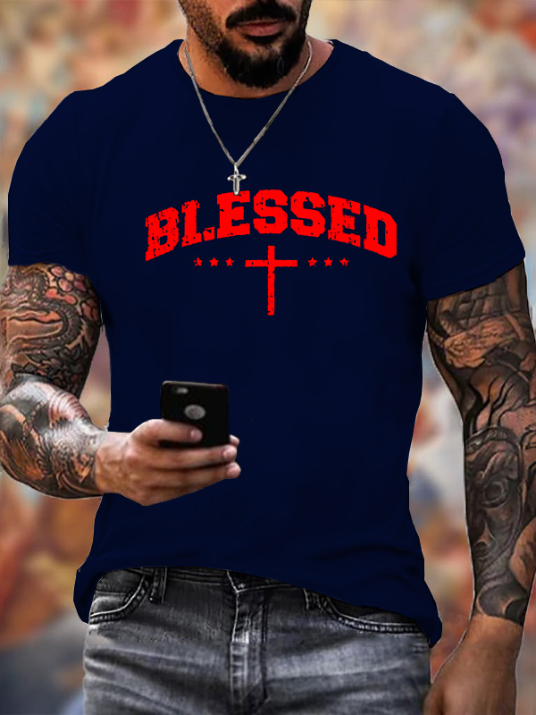 Blessed Cross Cotton  T-Shirt