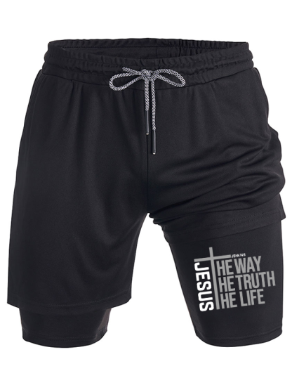 Jesus the way the truth the life Christian Performance Shorts