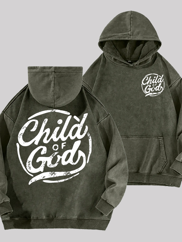 Child Of God Jesus God Christian Washed Hoodie