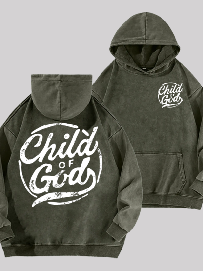 Child Of God Jesus God Christian Washed Hoodie