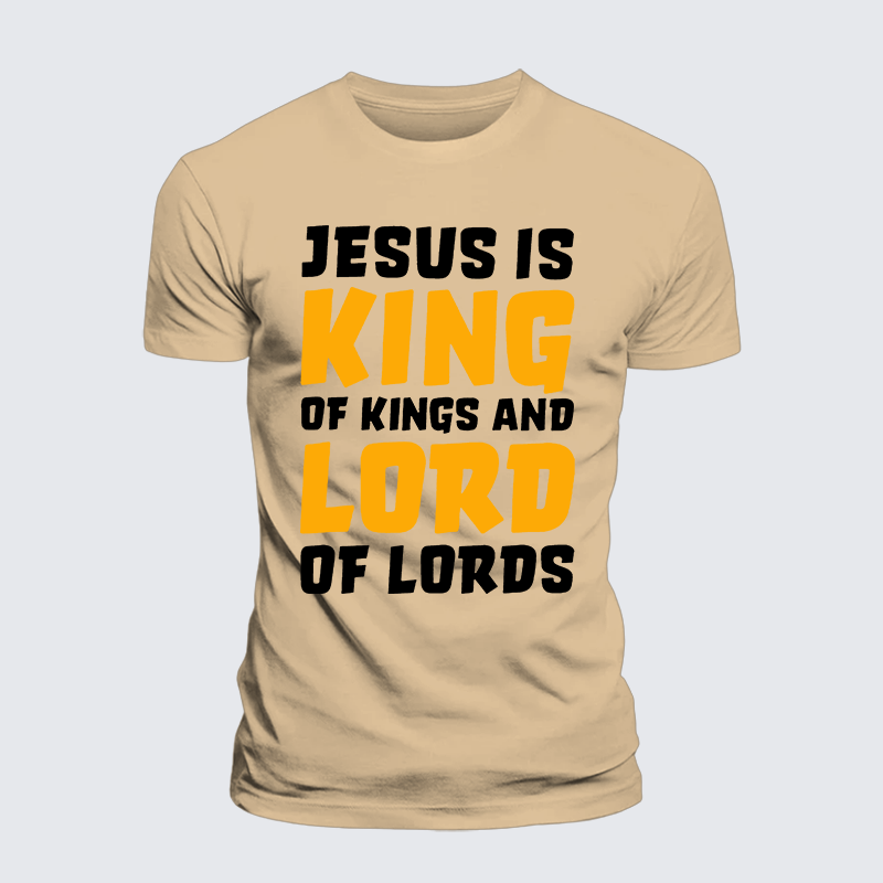 Jesus Is King Of Kings And Lord Of Lords Jesus God Christian Premium Mercerized Cotton Tee