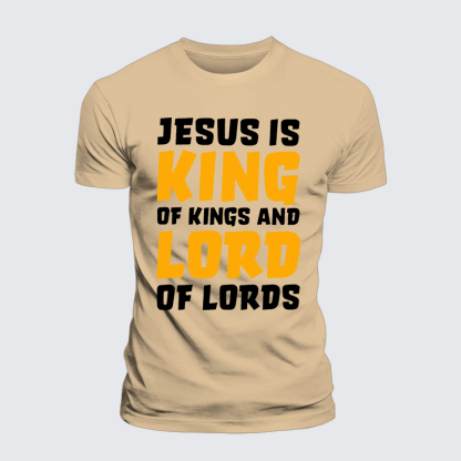Jesus Is King Of Kings And Lord Of Lords Jesus God Christian Premium Mercerized Cotton Tee