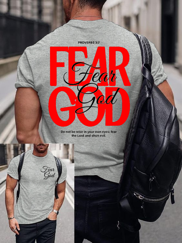 Fear God Jesus God Christian Cotton T-Shirt