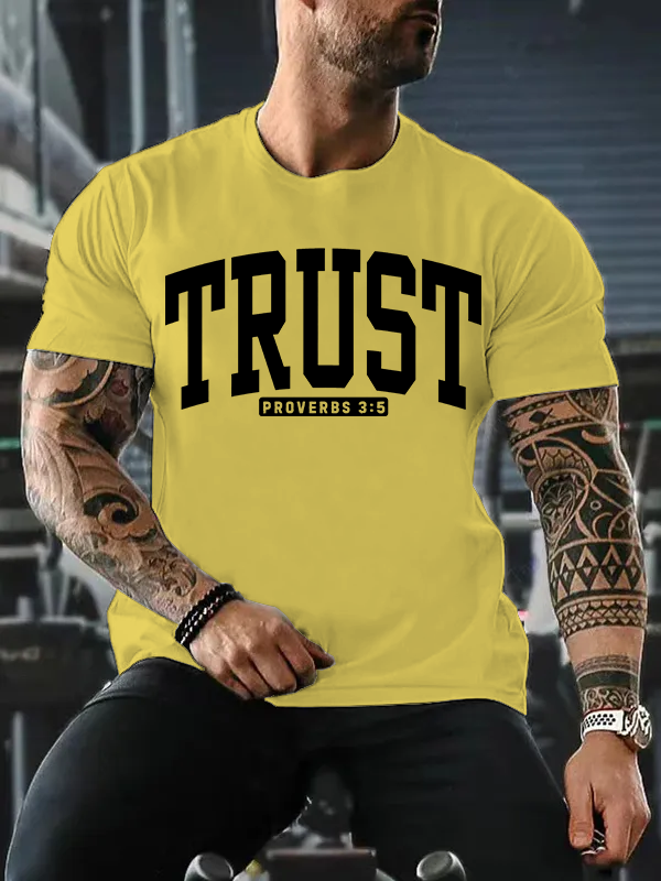 Trust In The Lord Jesus God Christian Cotton T-Shirt