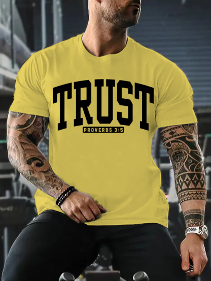 Trust In The Lord Jesus God Christian Cotton T-Shirt