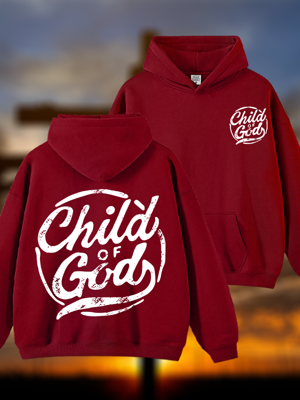 Child Of God Jesus God Christian Plush Fleece-Lined Hoodie