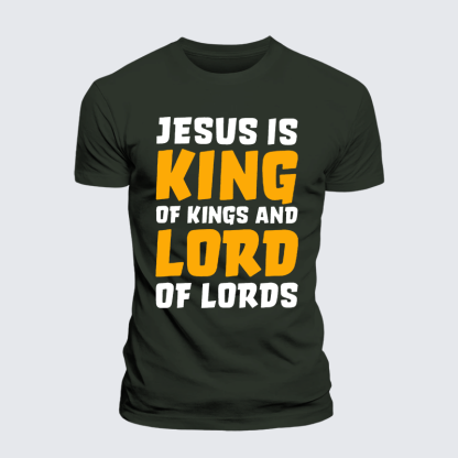 Jesus Is King Of Kings And Lord Of Lords Jesus God Christian Premium Mercerized Cotton Tee