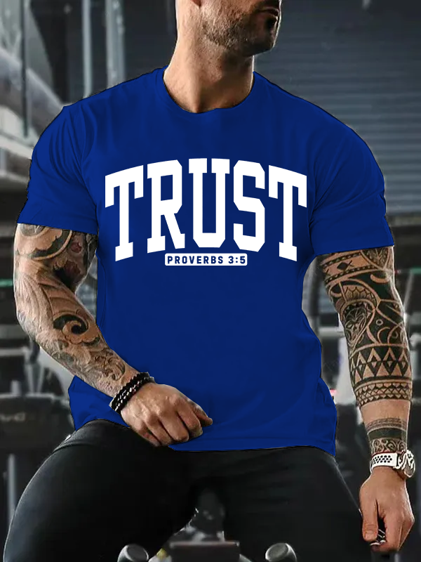 Trust In The Lord Jesus God Christian Cotton T-Shirt