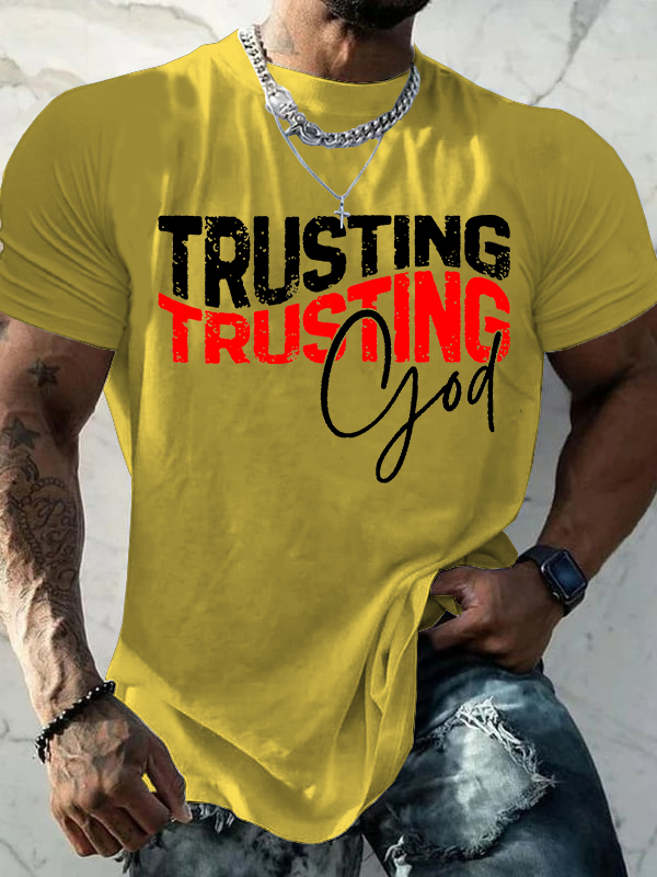 Trust God Jesus God Christian Cotton T-Shirt