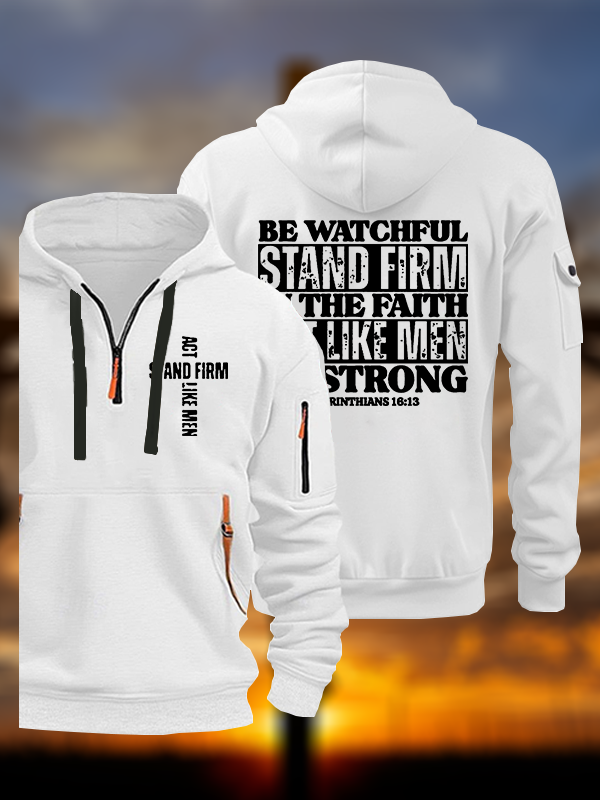 Stand Firm Jesus God Christian Zipper Hoodies