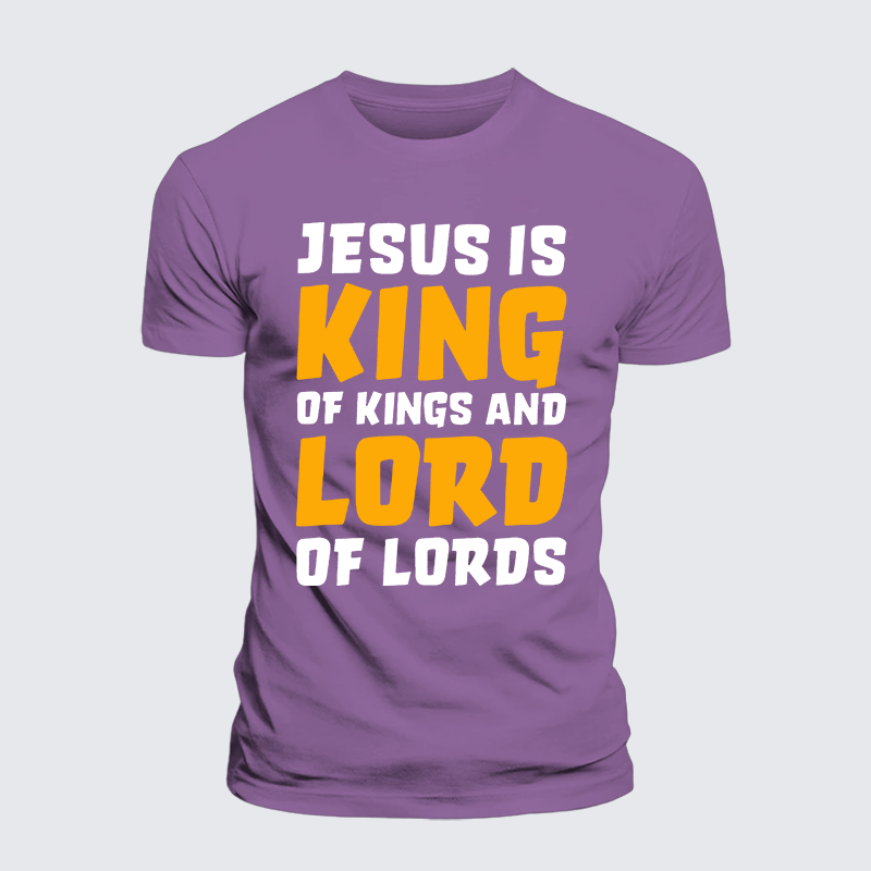 Jesus Is King Of Kings And Lord Of Lords Jesus God Christian Premium Mercerized Cotton Tee
