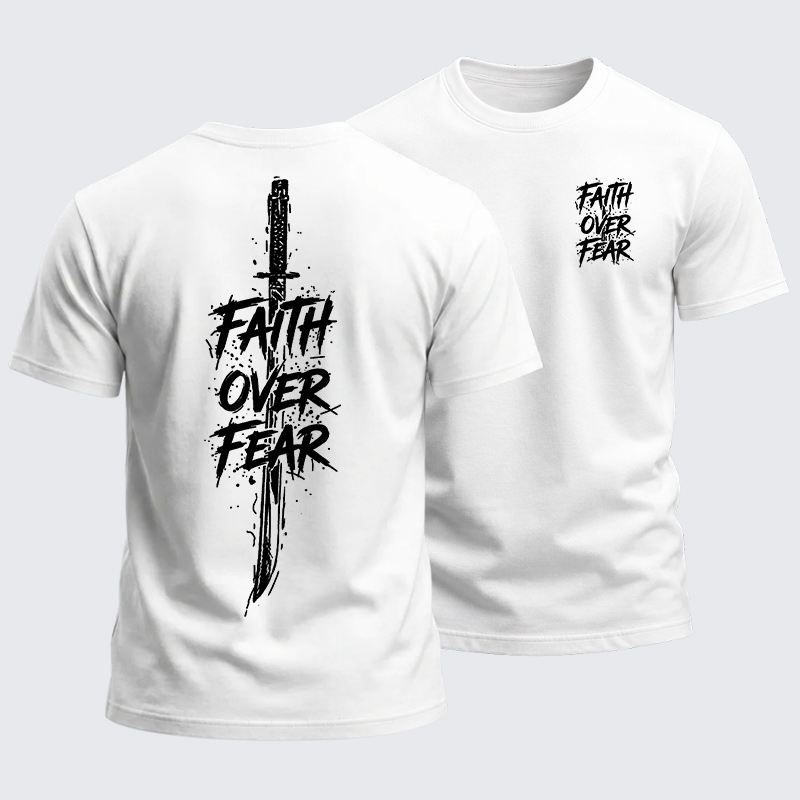 Heavyweight Cotton Tee - Faith Over Fear