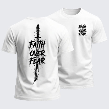 Heavyweight Cotton Tee - Faith Over Fear