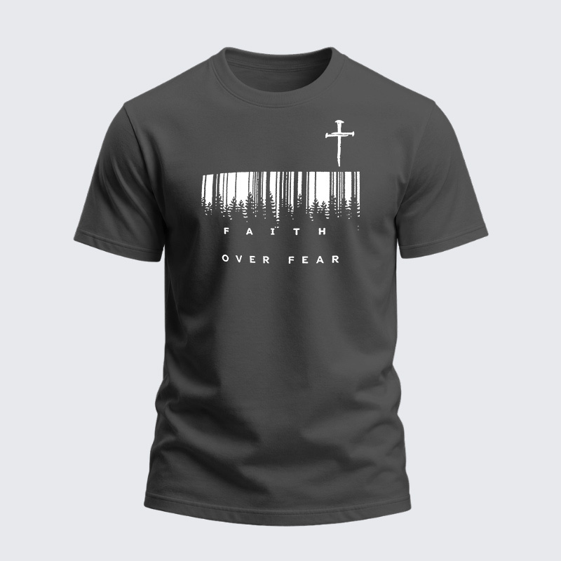 Heavyweight Cotton Tee - Faith Over Fear
