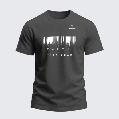 Heavyweight Cotton Tee - Faith Over Fear