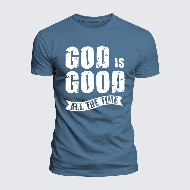 God Is Good All The Time Jesus God Christian  – Luxe Mercerized Interlock Cotton Tee