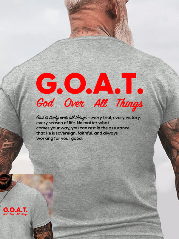 God Over All Things Jesus God Christian Cotton T-Shirt