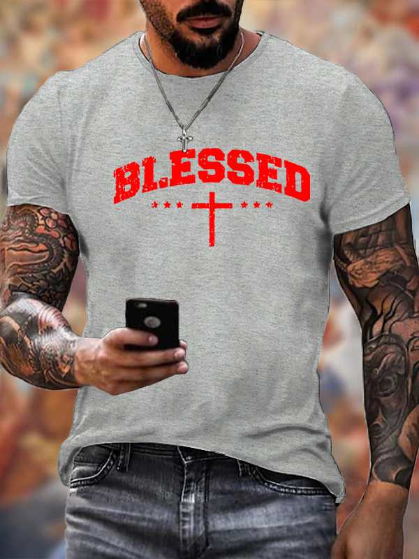 Blessed Cross Cotton T-Shirt