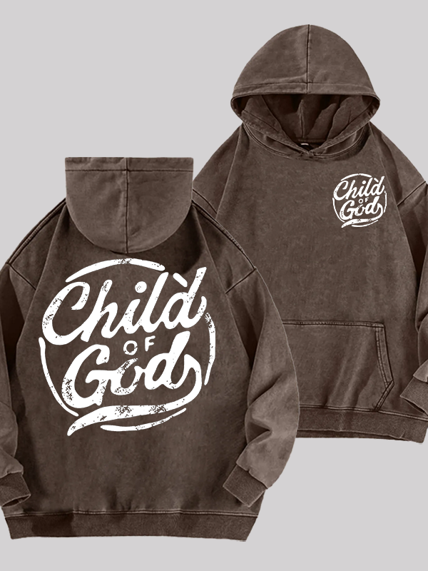 Child Of God Jesus God Christian Washed Hoodie