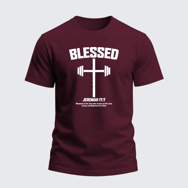 Heavyweight Cotton Tee - Blessed Cross