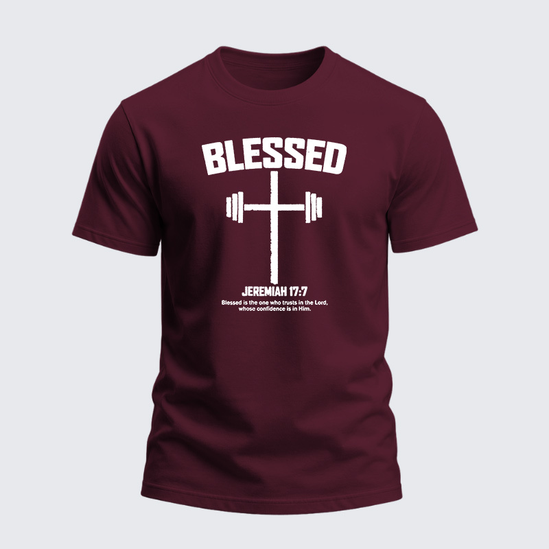 Heavyweight Cotton Tee - Blessed Cross