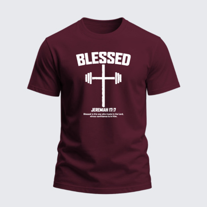 Heavyweight Cotton Tee - Blessed Cross