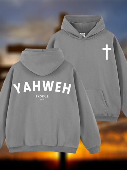 Yahweh Jesus God Christian Plush Fleece-Lined Hoodie