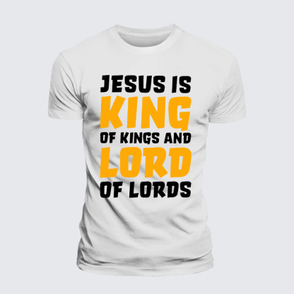 Jesus Is King Of Kings And Lord Of Lords Jesus God Christian Premium Mercerized Cotton Tee