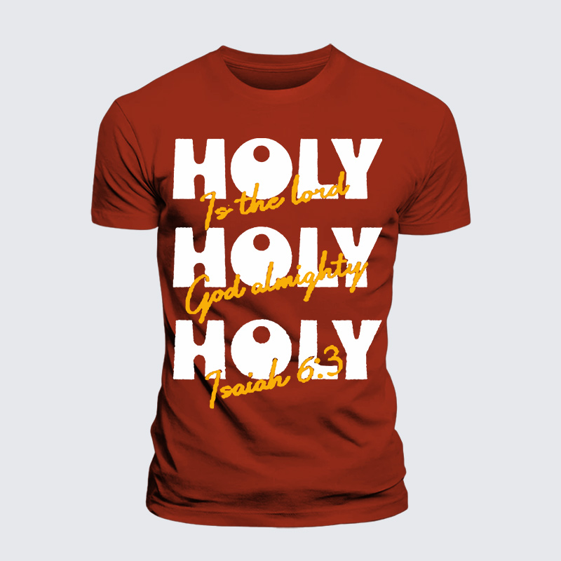 Holy Holy Holy Jesus God Christian Premium Mercerized Cotton Tee