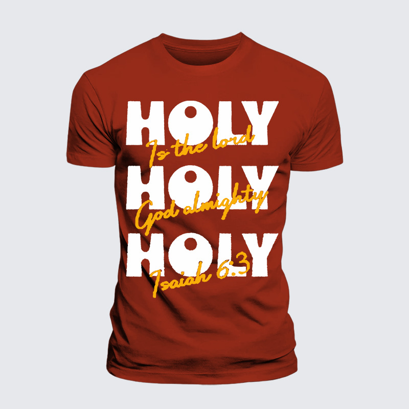 Holy Holy Holy Jesus God Christian Premium Mercerized Cotton Tee