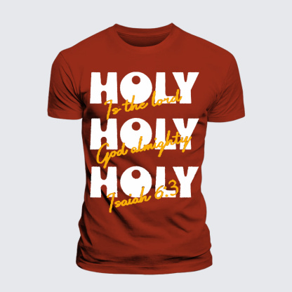 Holy Holy Holy Jesus God Christian Premium Mercerized Cotton Tee