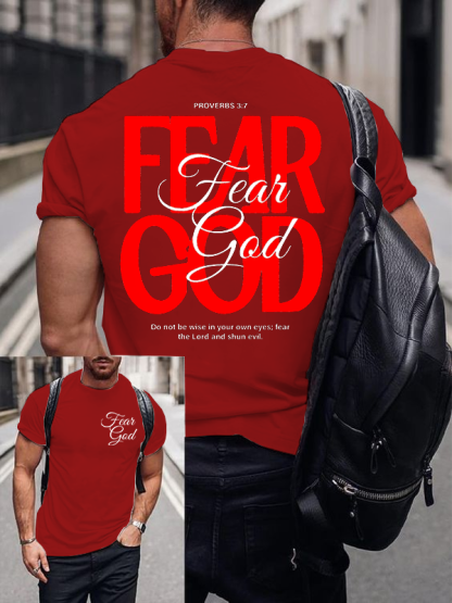 Fear God Jesus God Christian Cotton T-Shirt