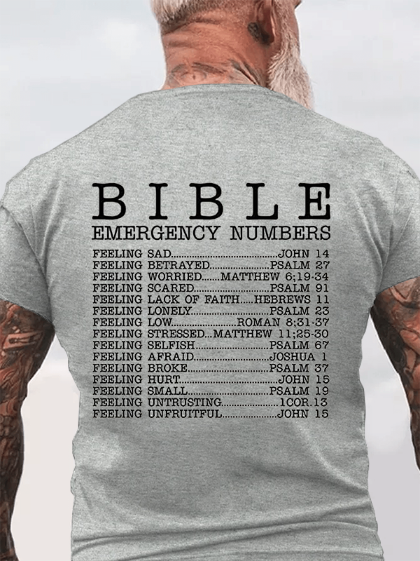 Christian Bible Emergency Numbers T-Shirt