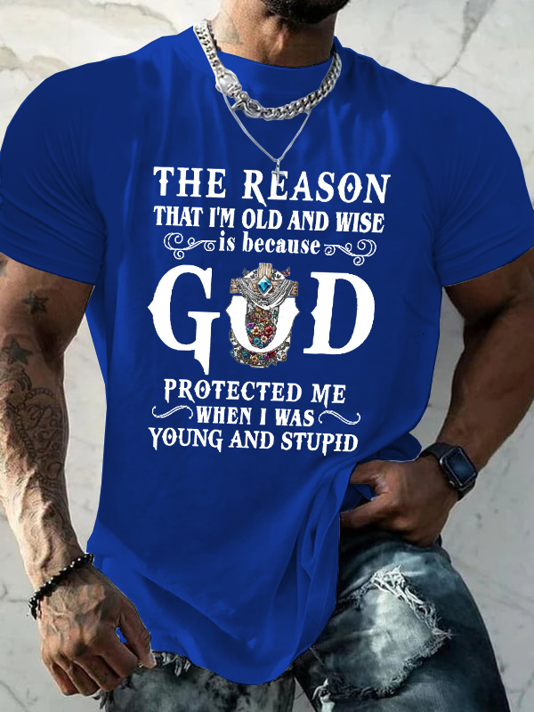 Casual Faith God Alphabet Printed Cotton T-shirt