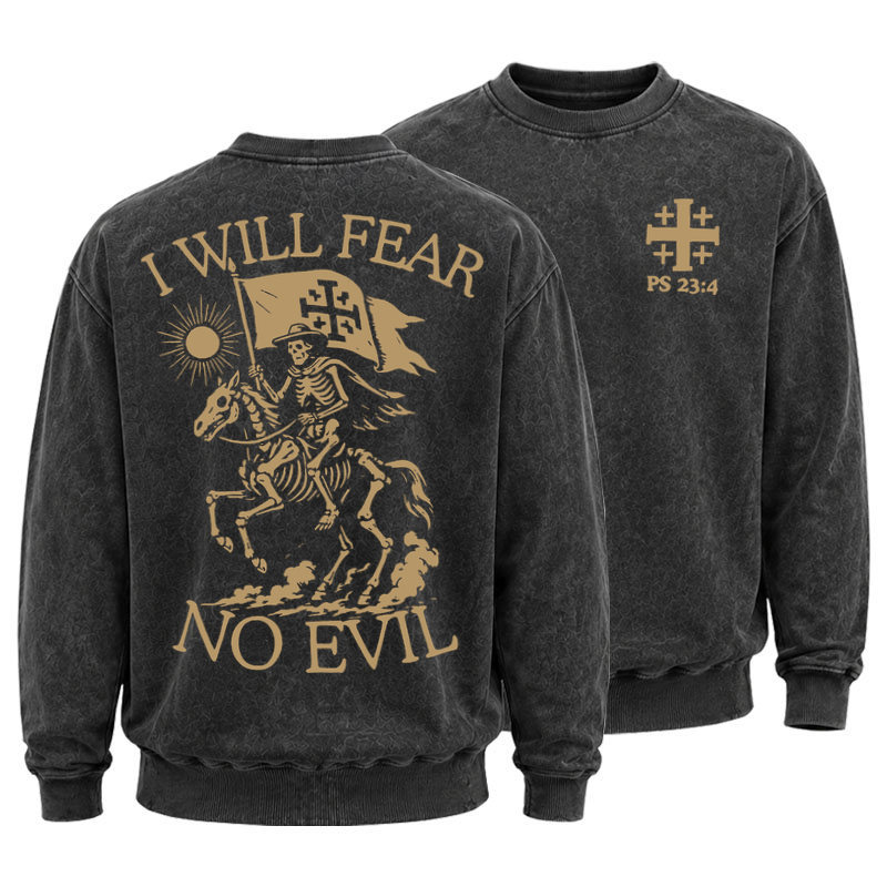 Washed Sweatshirt - I Will Fear - Black